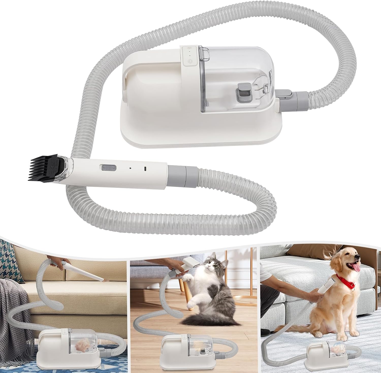 Pet Grooming Vacuum Clipper Kit 11800Pa 350W Low Noise