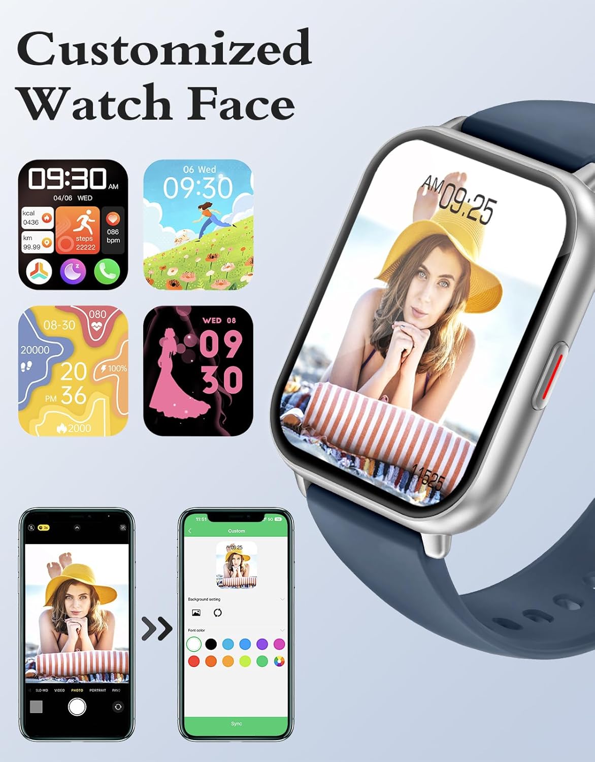 HD Fitness Smart Watch Bluetooth Call Tracker