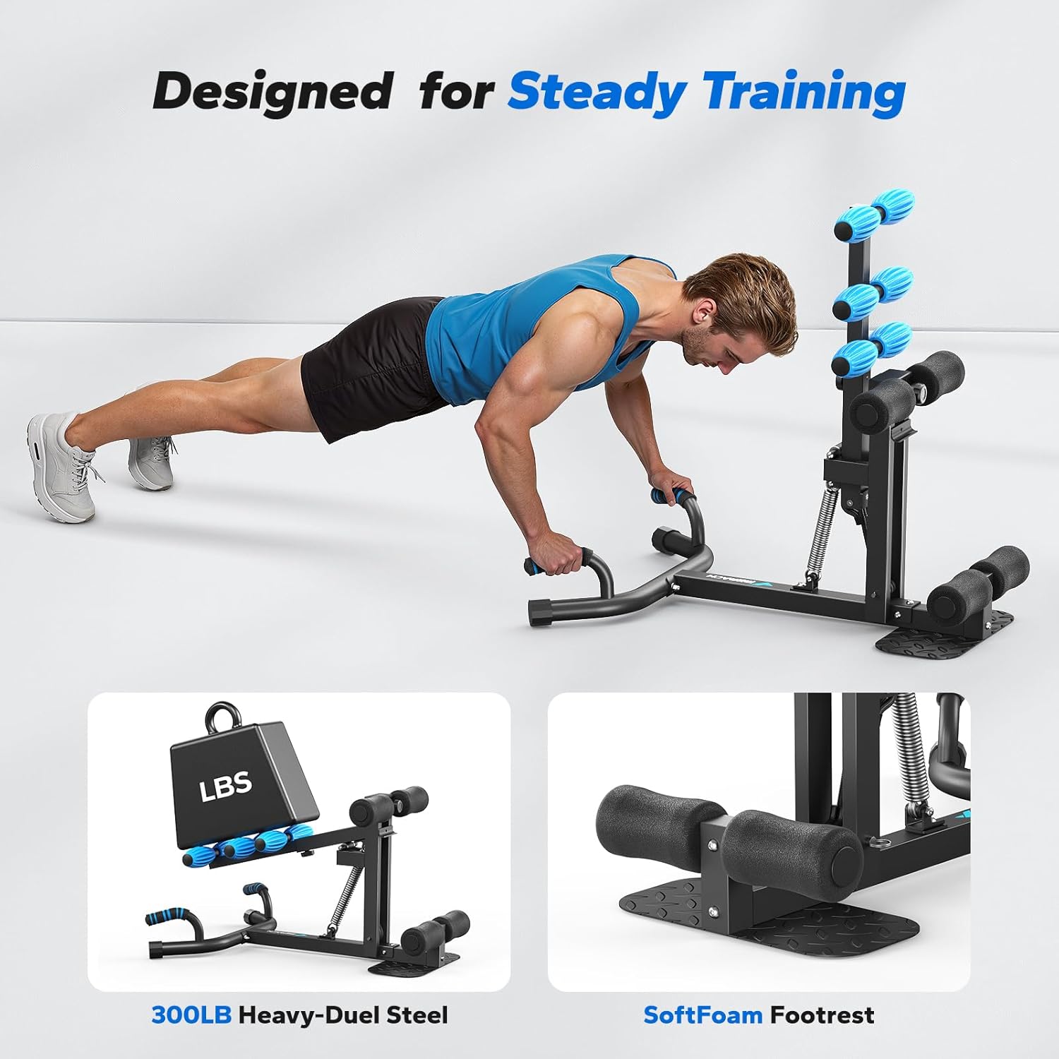 Squat Machine Home Gym Trainer 3 Level Resistance 300lb Capacity