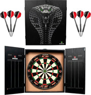 Dart Board Cabinet Set LED Light USB Home Darts Kit