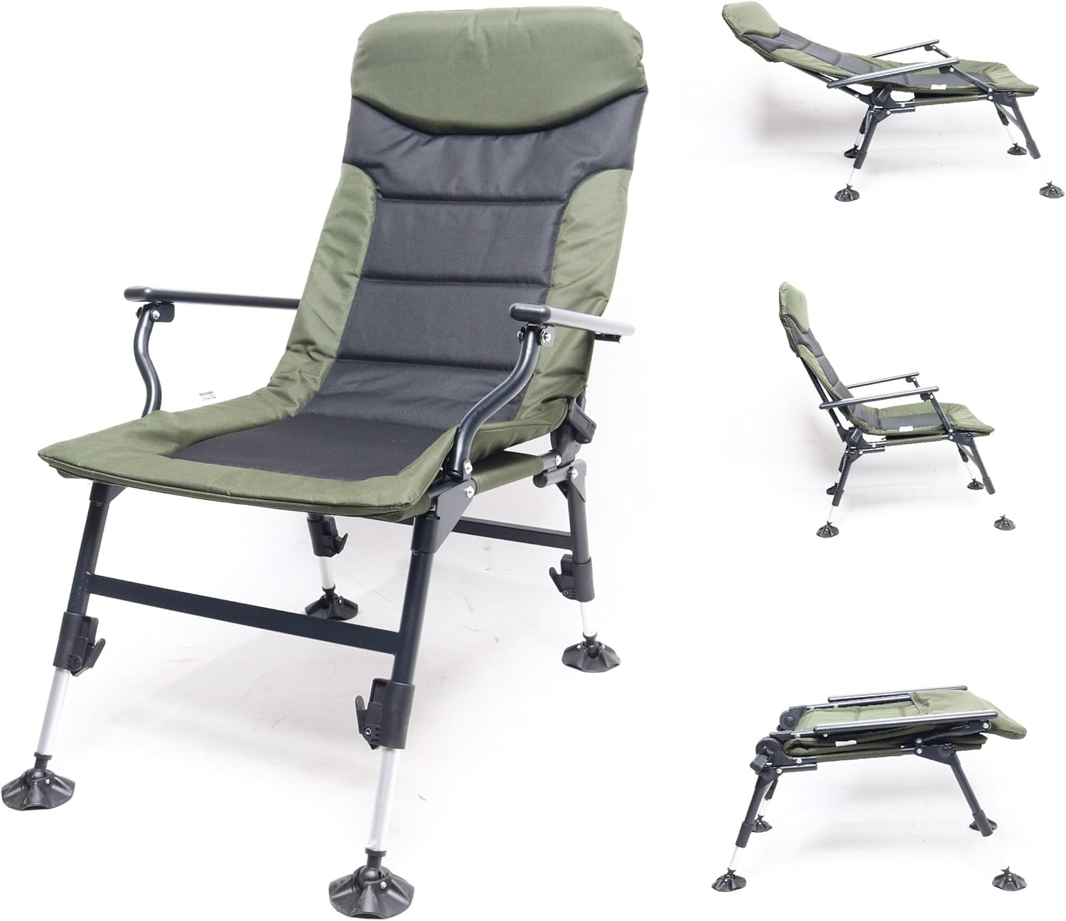 Premium Reclining Fishing Camping Chair Heavy Duty