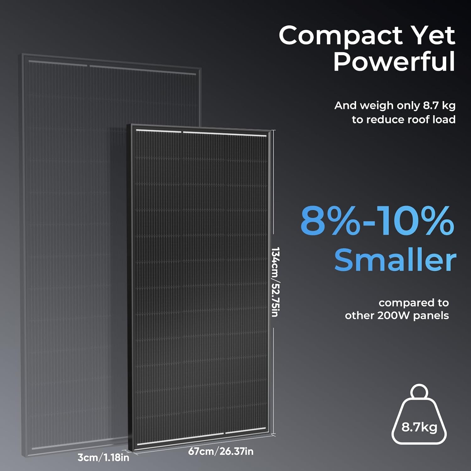 400W Black Solar Panel Set 2x200W Mono IP68 MC4