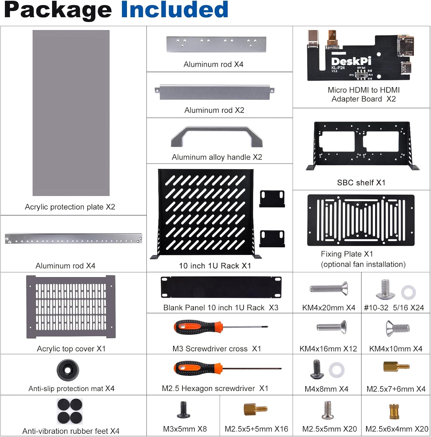 10 Inch 8U Mini Server Rack Cabinet Silver