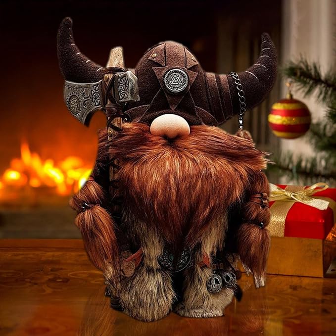 Viking Gnome Statue Resin Garden Decor Funny Lucky Ornament