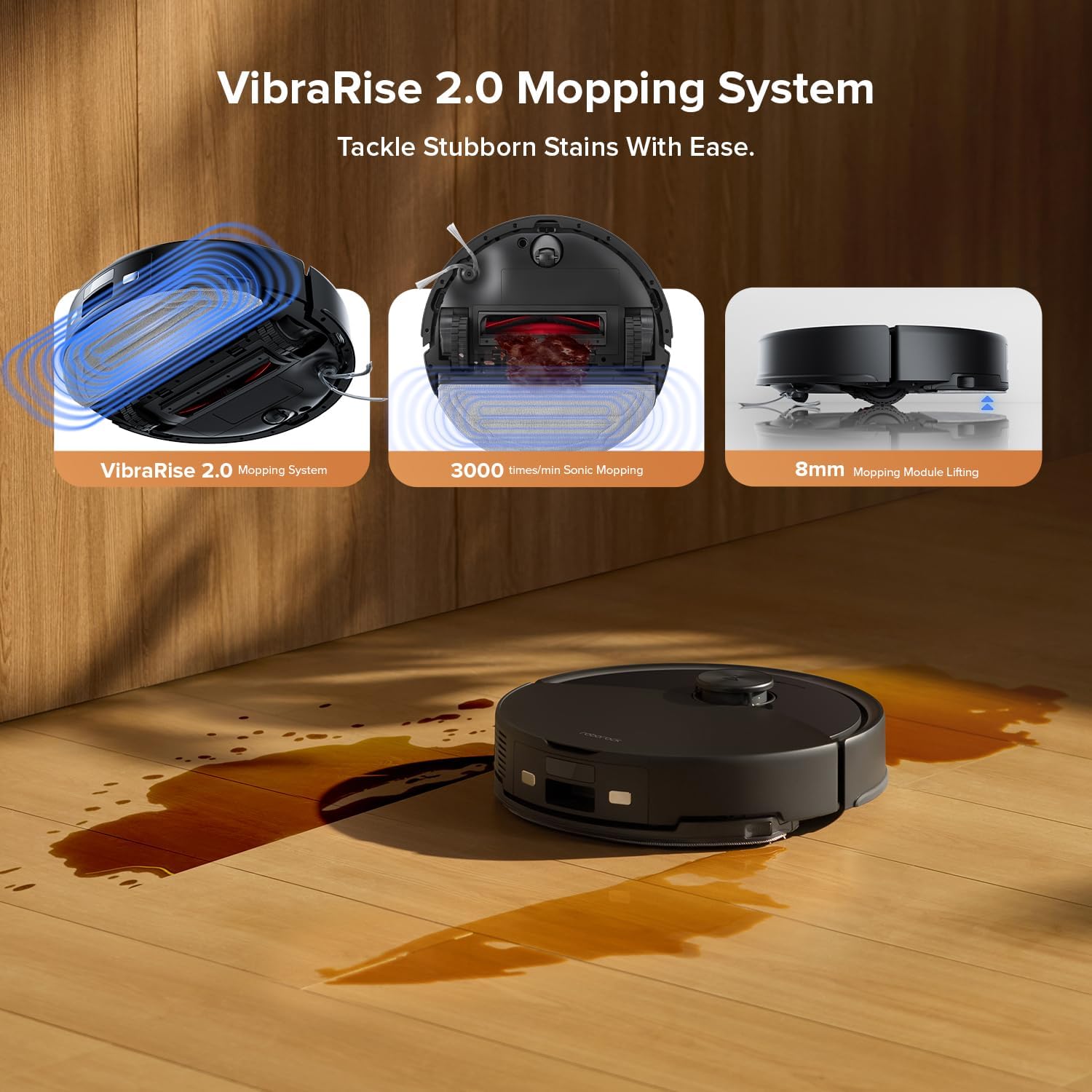 Robot Vacuum Mop 10000Pa Self Empty LiDAR Auto Lift Mop