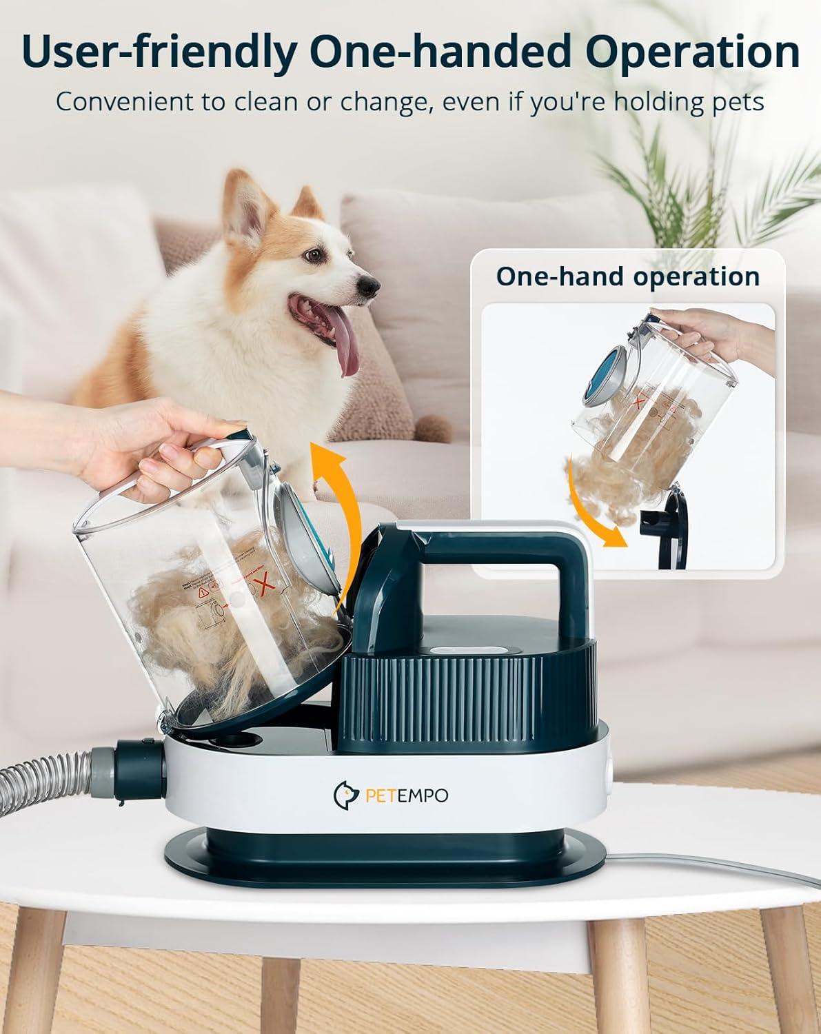 Dog Grooming Vacuum 9 in 1 Pet Hair Remover 2L Shedding Kit