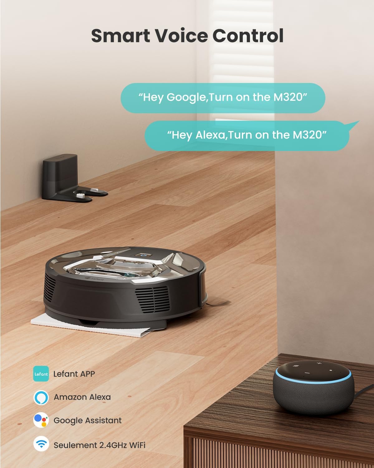 Robot Vacuum Mop 6000Pa Slim 210Min App Alexa Pet Hair