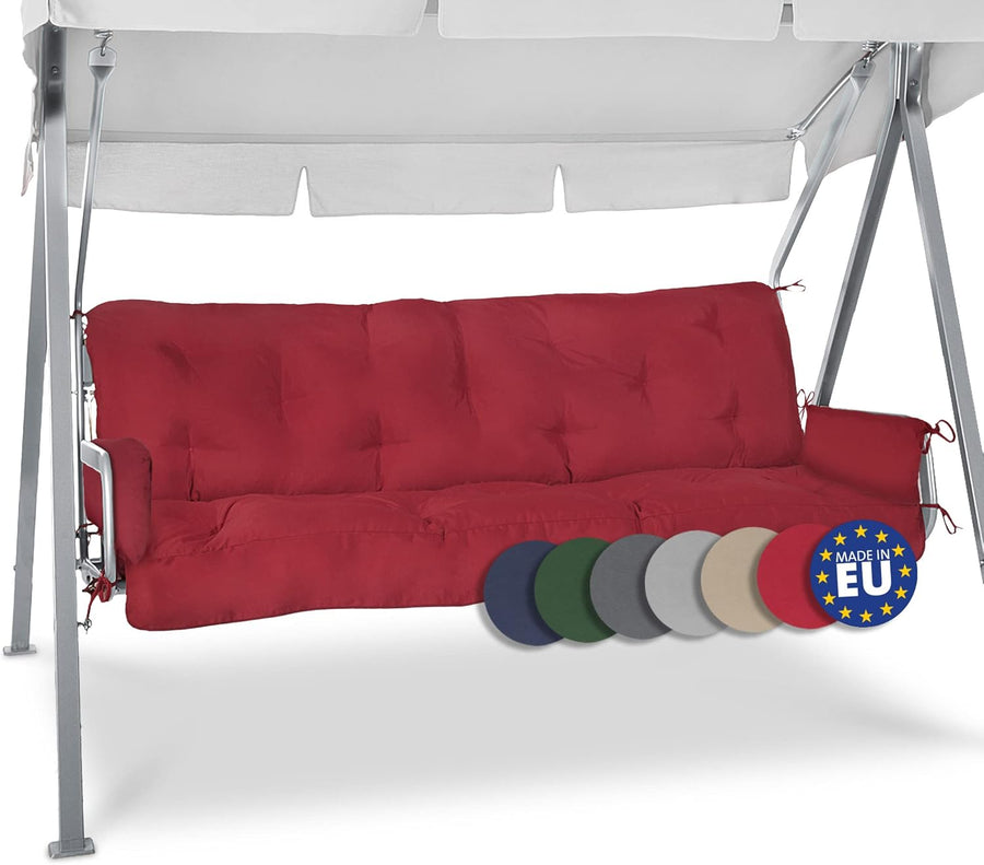 3 Seater Garden Swing Seat Cushion 180x50x8cm Red