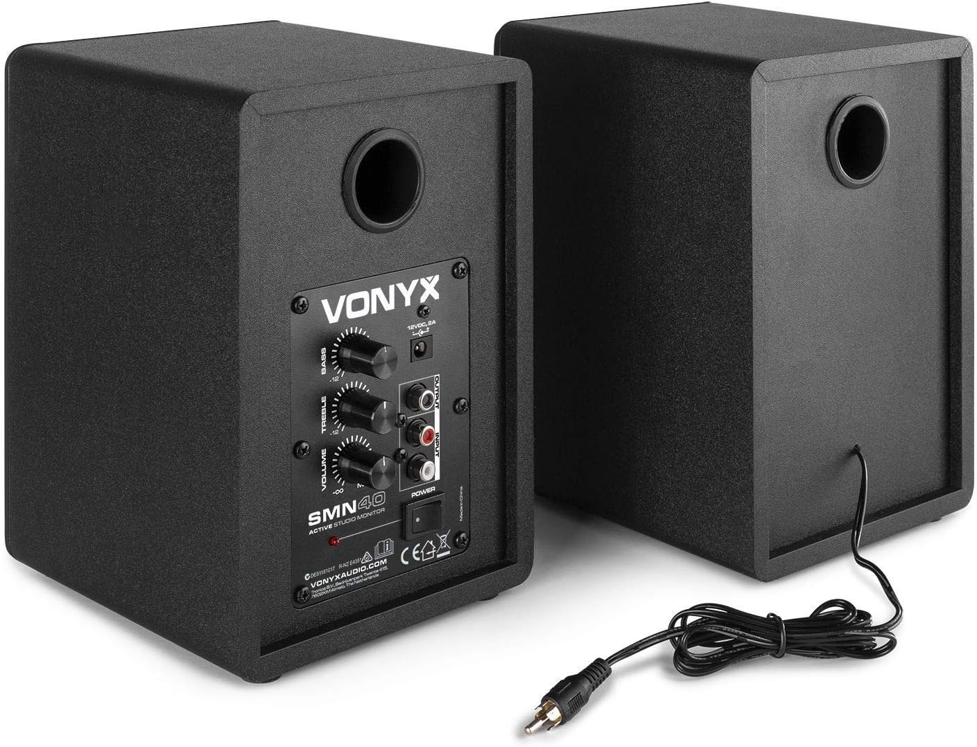 Studio Monitor Speakers 4 Inch Powered 100W Bluetooth Audio Pair