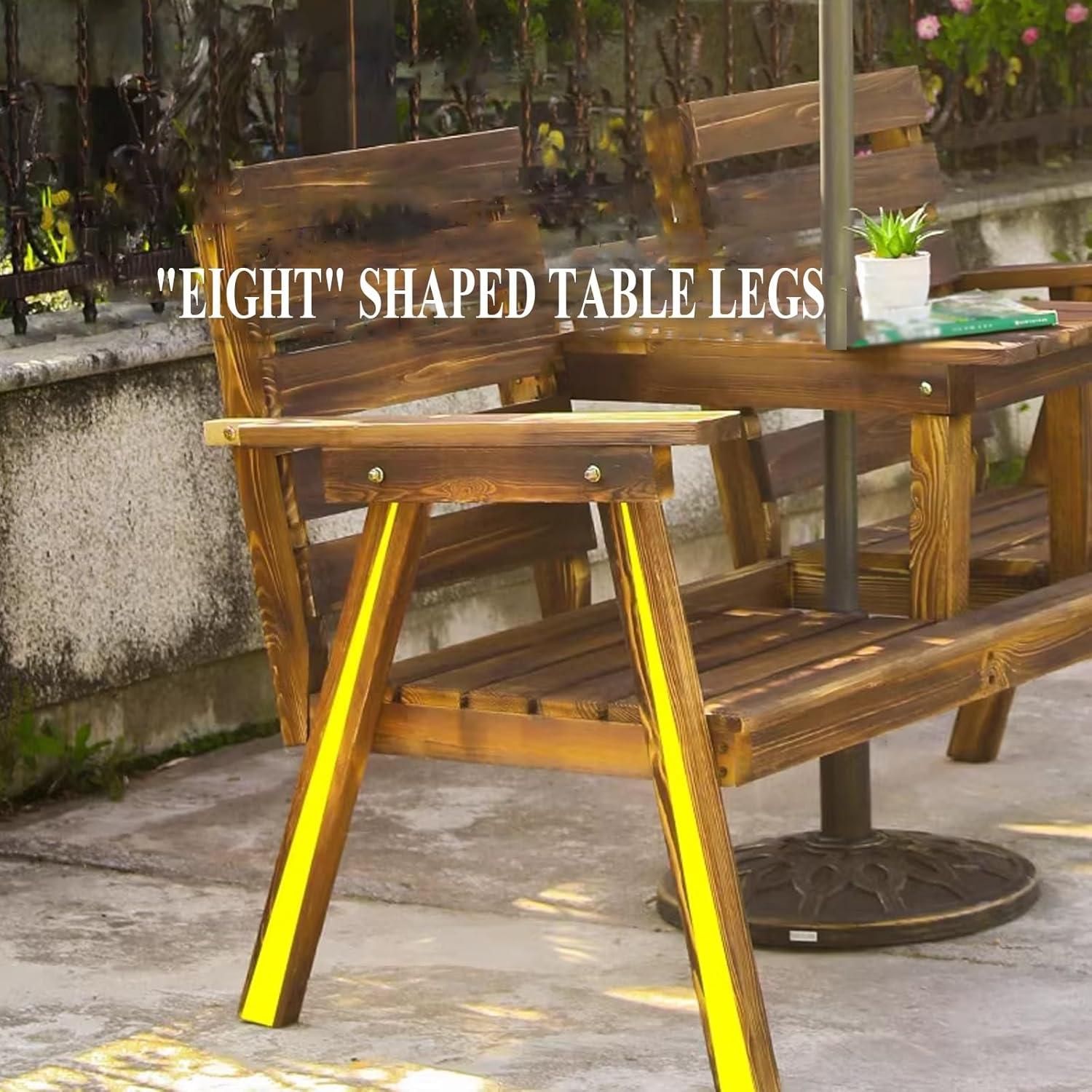 Wood Garden Bench 120cm Outdoor Patio Porch Park Seat White
