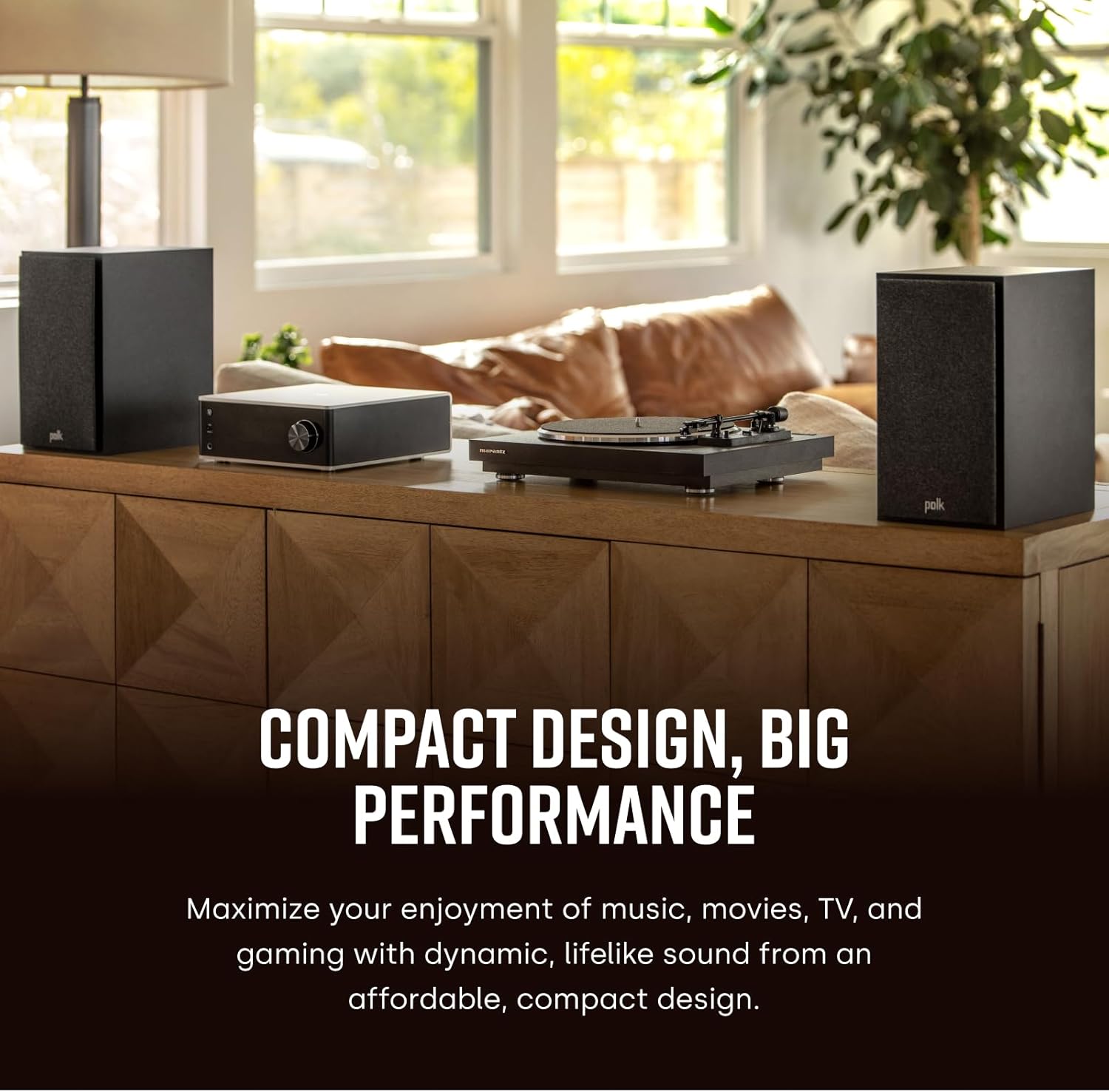 Bookshelf Speakers Hi Res Audio Dolby Atmos DTS X Compact Pair