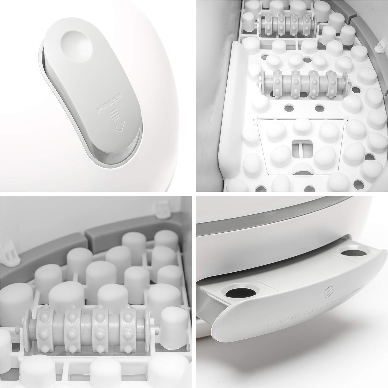 Steam Foot Spa Ultrasonic Heat Massage Rollers Timer Relax