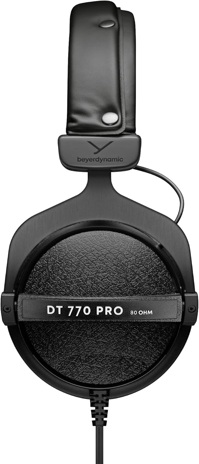 Closed Back Studio Monitoring Headphones 80 Ohm Over Ear High Resolution Sound