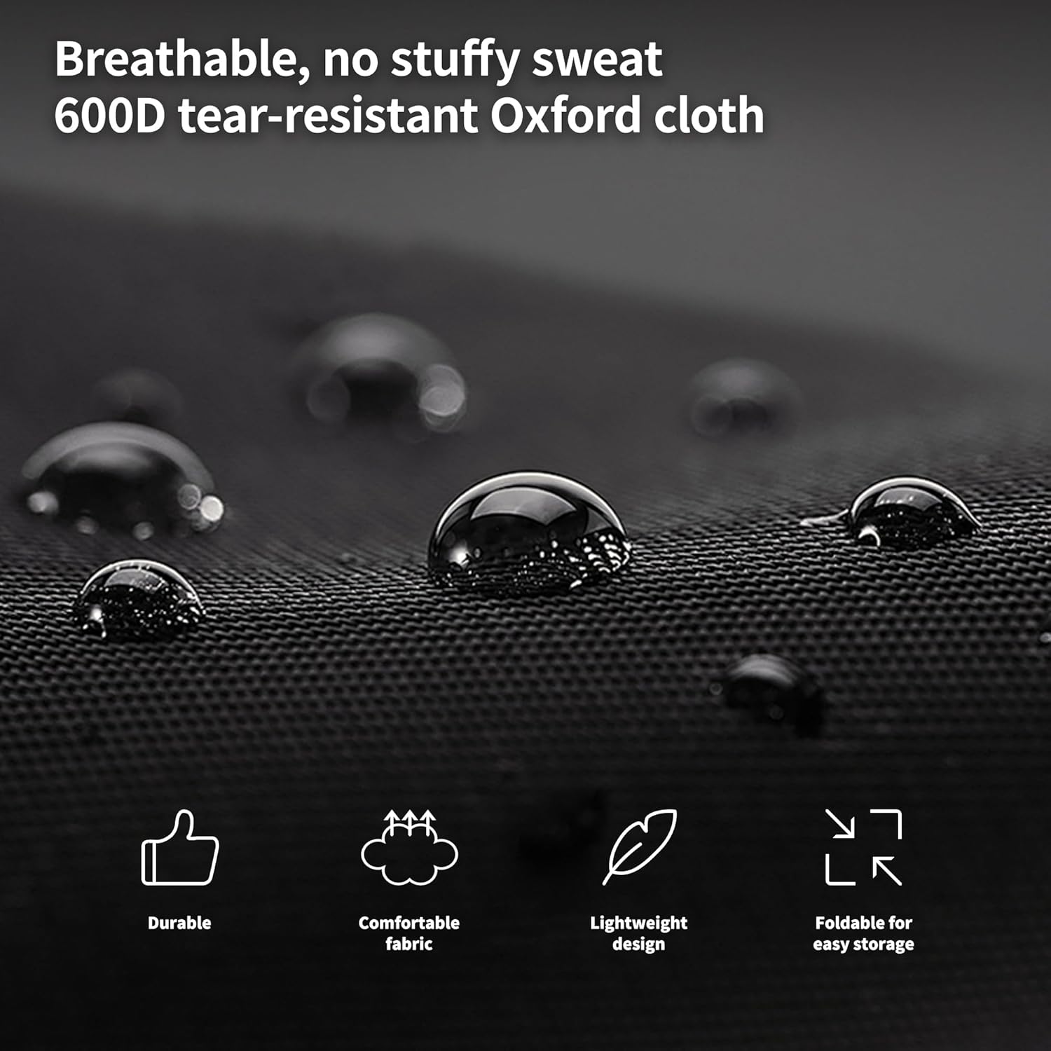 High Back Ultralight Camping Chair 150KG Black