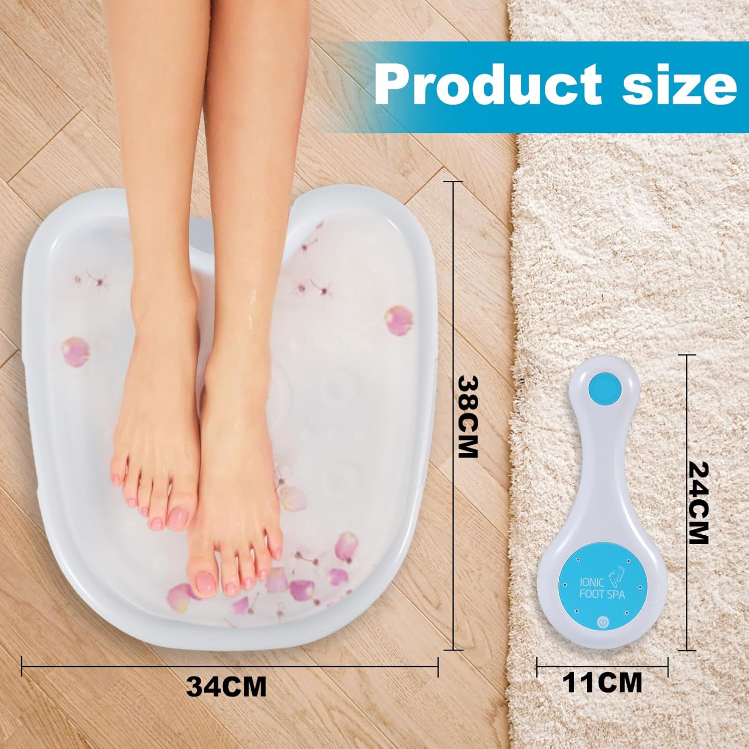 Ionic Foot Spa Detox Bath Portable Basin Foot Soak Relax