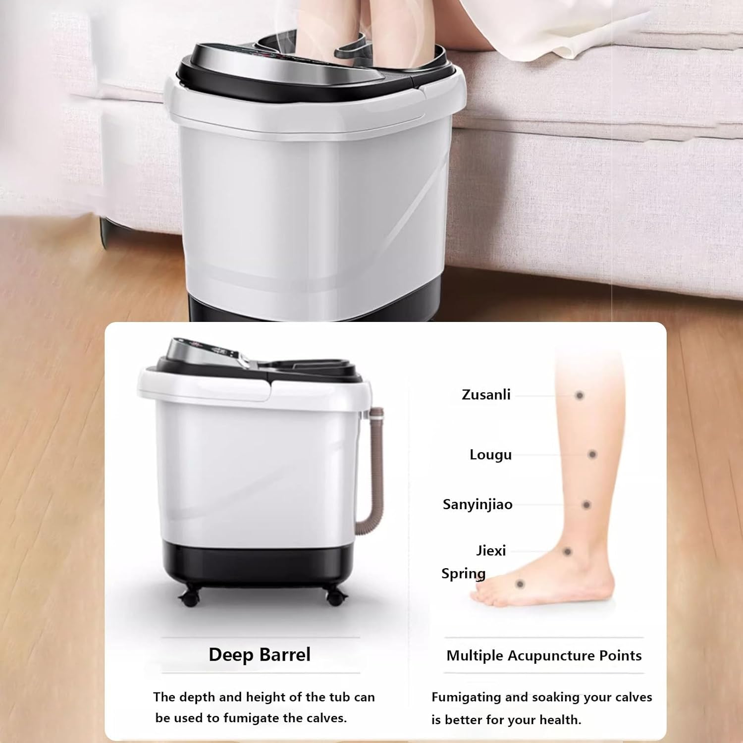 Electric Foot Spa Bath Massager Heated Kneading Soak Machine