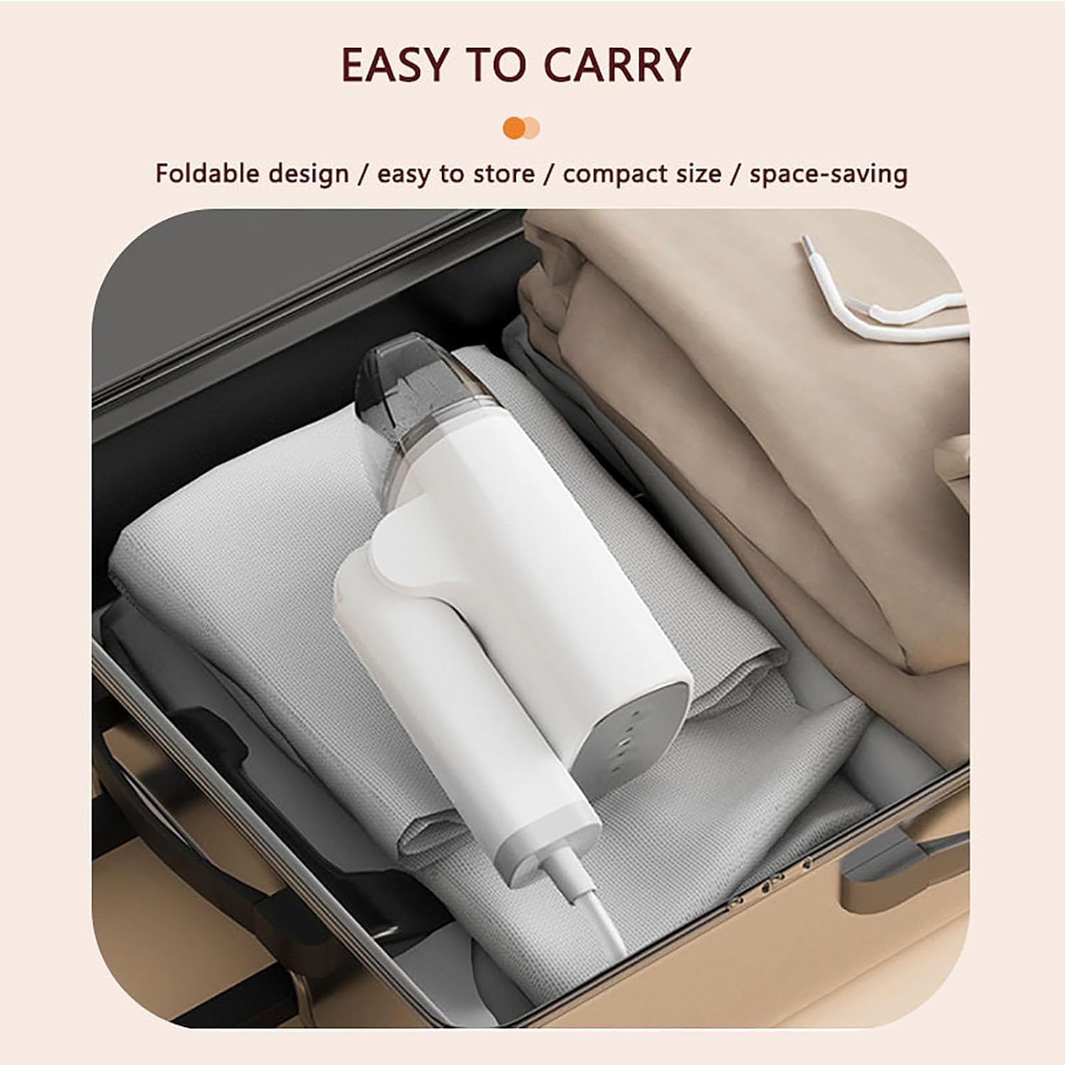 1300W Portable Garment Steamer Foldable Handheld Travel Iron