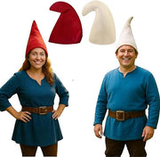 Adult Gnome Hat White Costume Cosplay Halloween Elf Cap