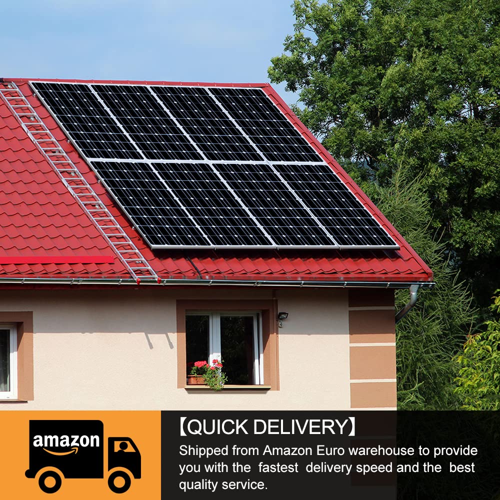 100W 18V Monocrystalline Solar Panel 12V Battery RV Boat Home