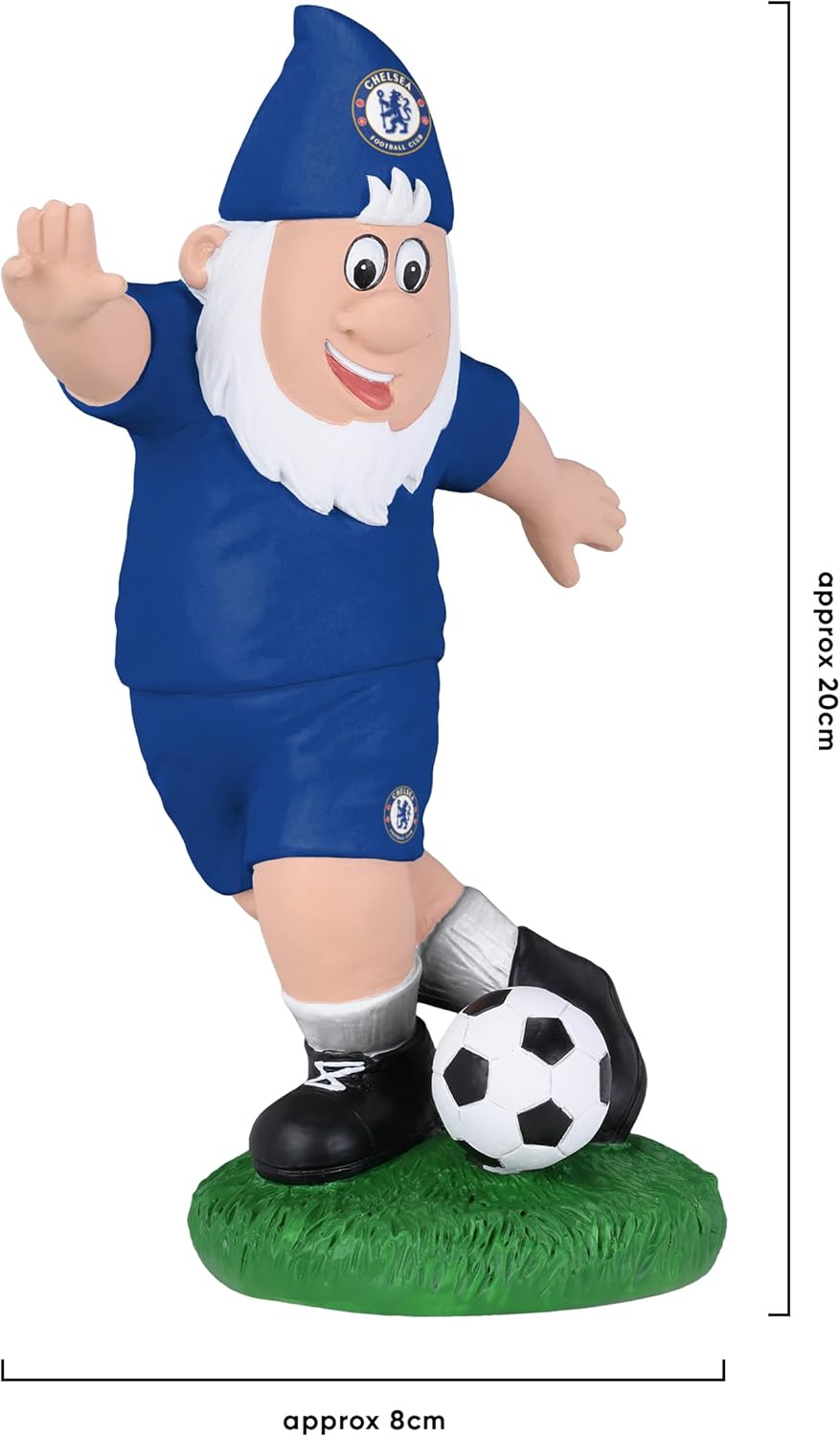 Football Gnome Statue Rabona Kick Resin Garden Decor