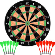 17in Magnetic Dartboard Set Safe Family Game 12 Darts No Sharp Tips