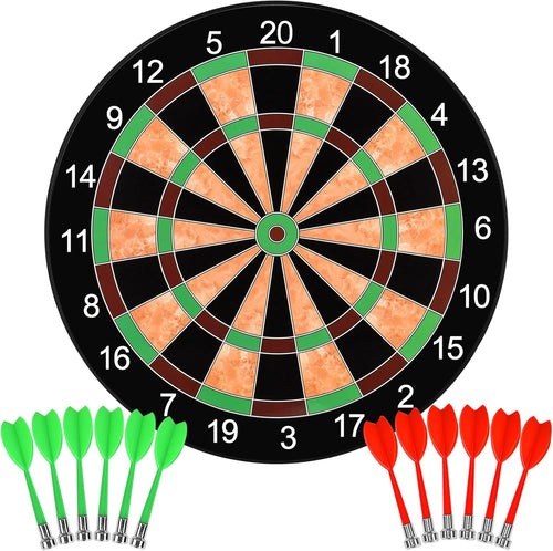17in Magnetic Dartboard Set Safe Family Game 12 Darts No Sharp Tips