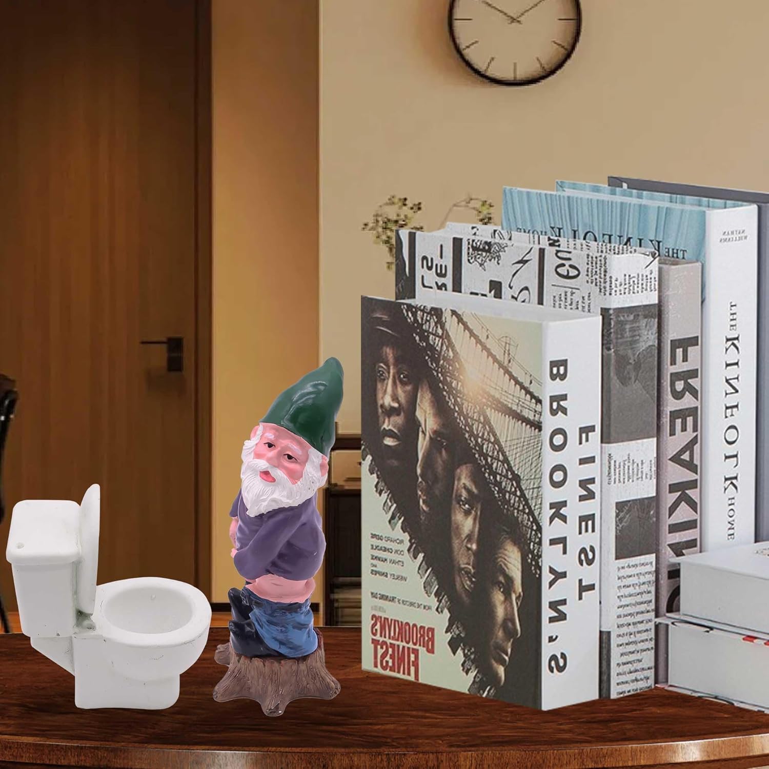 Funny Potty Gnome Statue Set Resin Garden Decor Mini Ornament