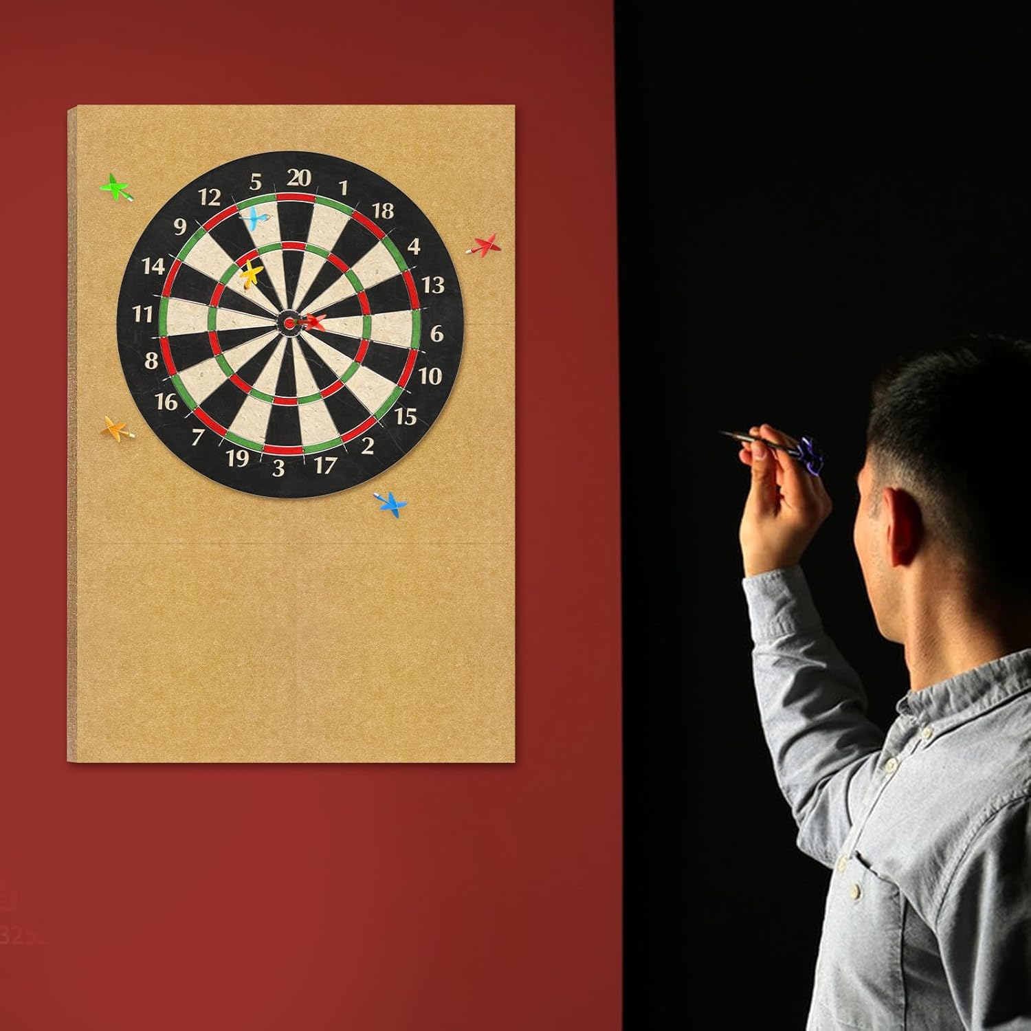 Dartboard Wall Protector Felt Tiles Self Adhesive 6 Pack 30cm