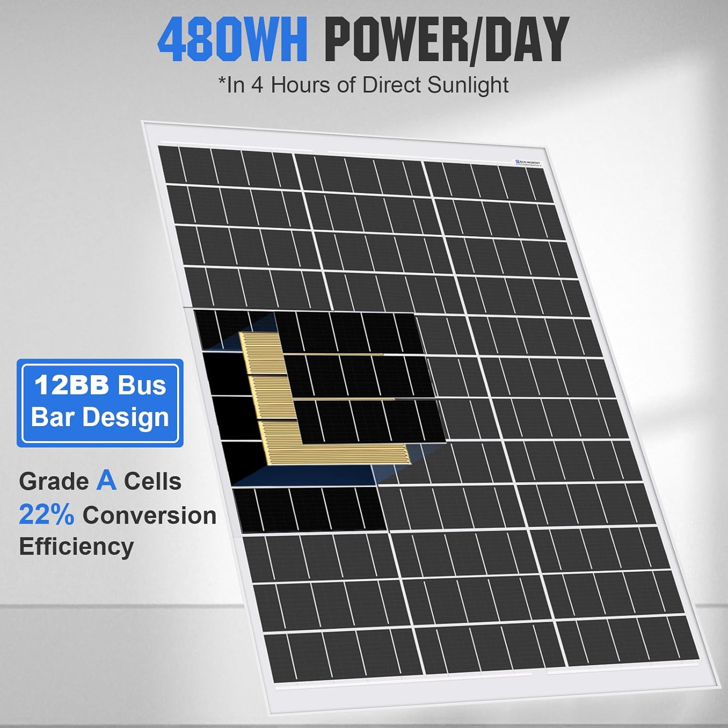 120W 12V Solar Panel Kit 30A Controller Cables Brackets