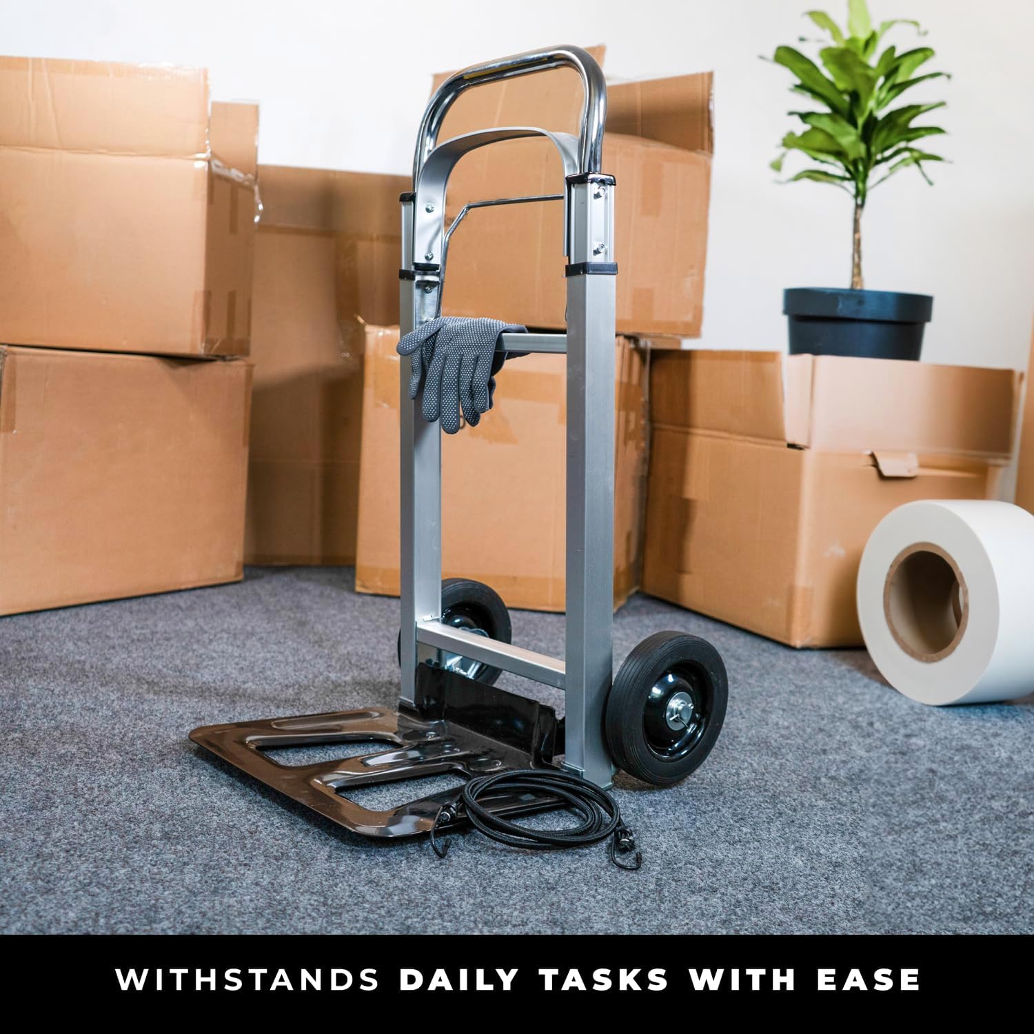 Portable Folding Hand Truck Trolley 90KG Aluminium Cart