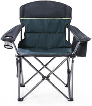 XXL Heavy Duty Folding Camping Chair 200kg Cooler Green