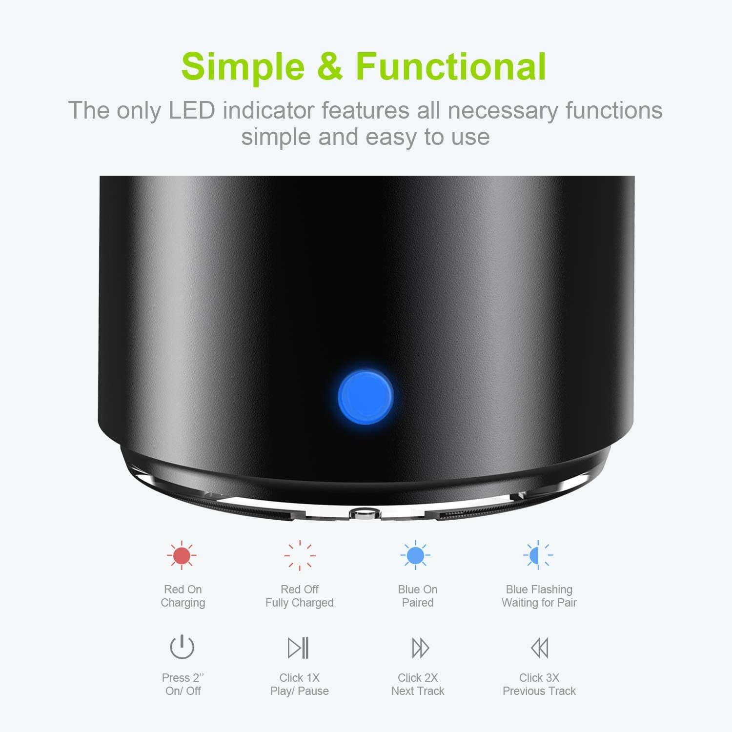 Mini Portable Bluetooth Speaker IP67 Waterproof Loud Bass Travel