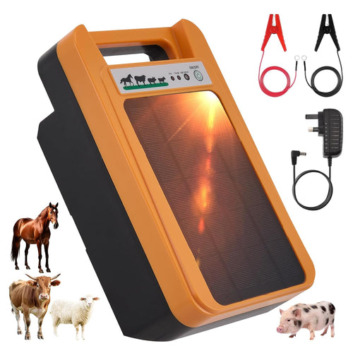 Solar Electric Fence Charger 10 Mile 30 Acre 10400mAh