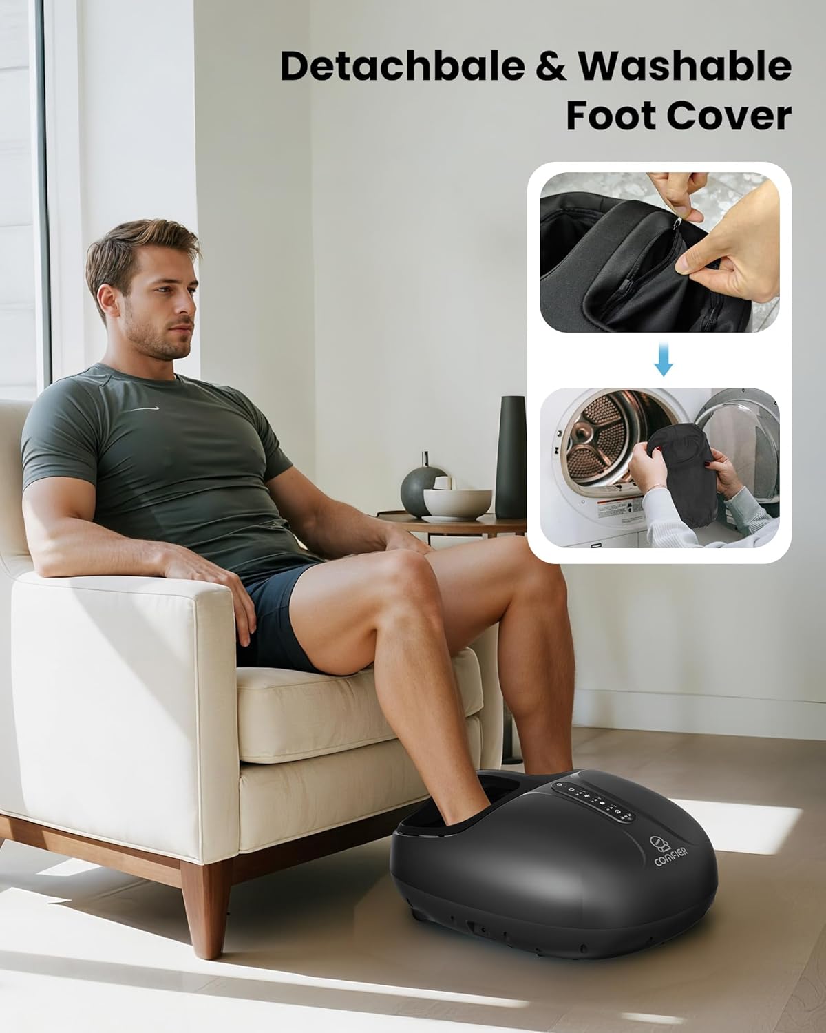 Shiatsu Foot Massager Heat Compression Remote Control Size 14