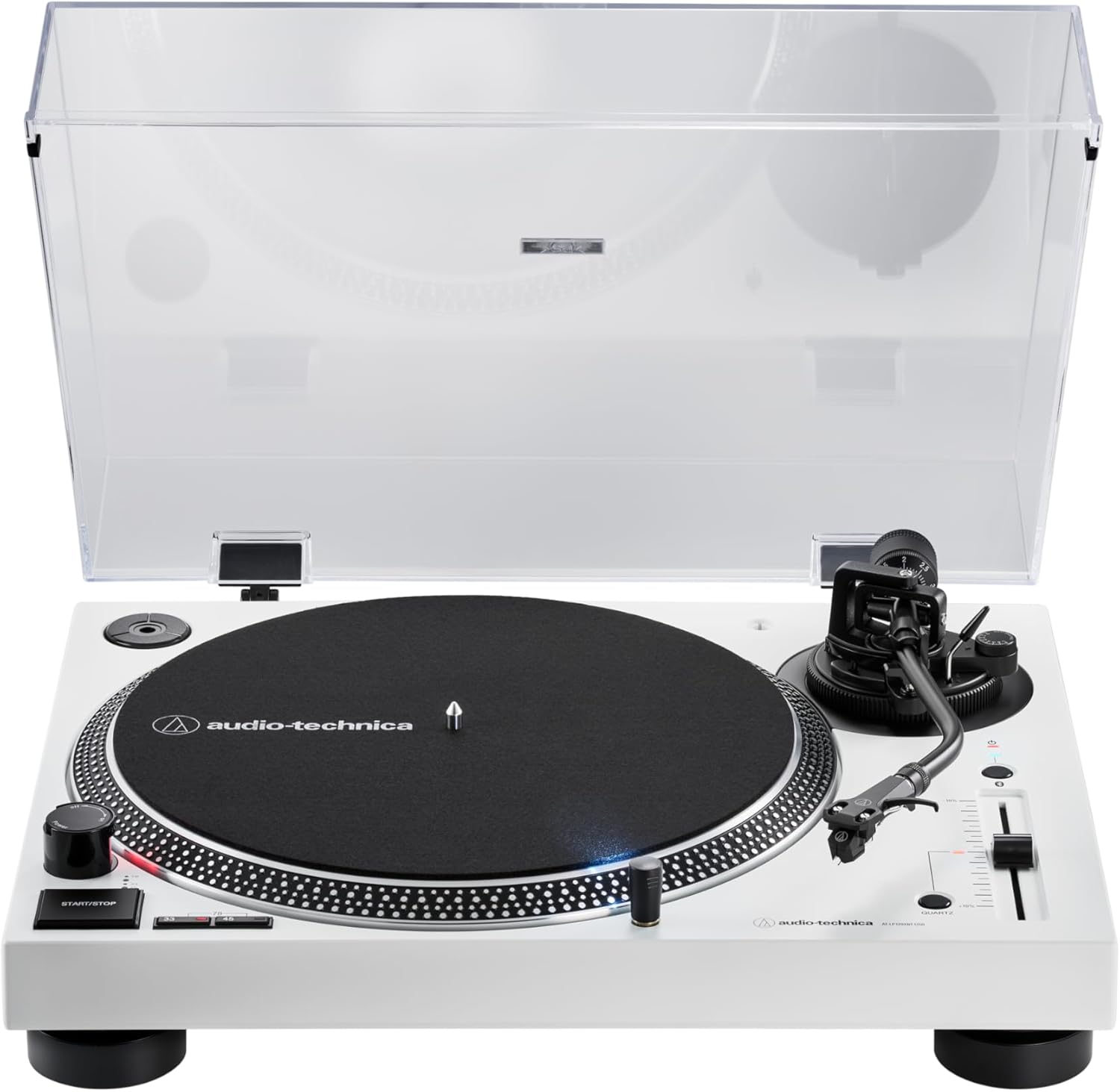 Bluetooth USB Direct Drive Turntable White 3 Speed Vinyl Player