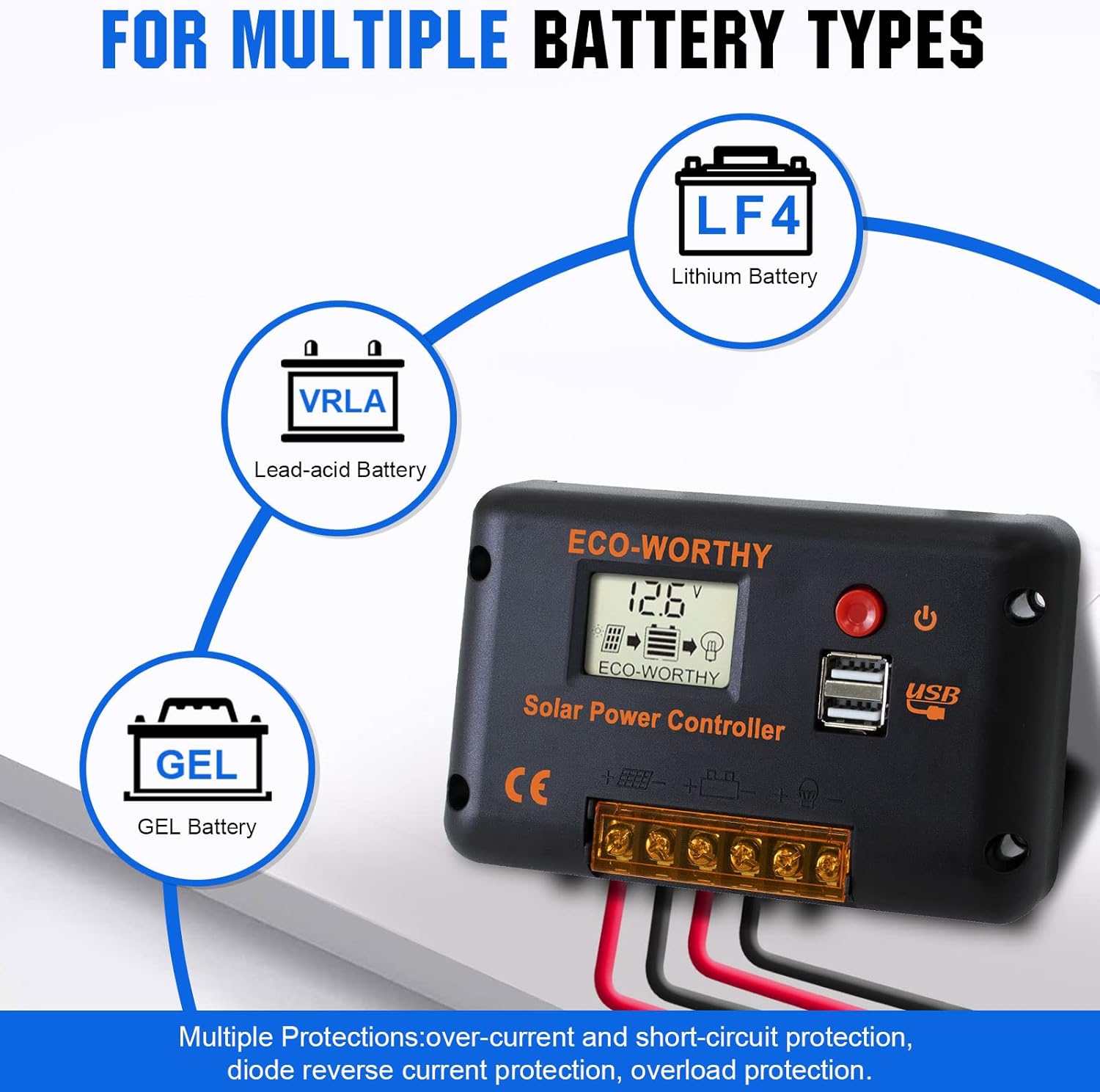 100W 12V Solar Panel Kit 21 Percent Mono Controller RV Off Grid