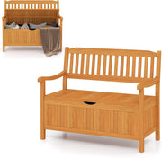2 Seater Wooden Garden Storage Bench Patio Seat with 125L Box