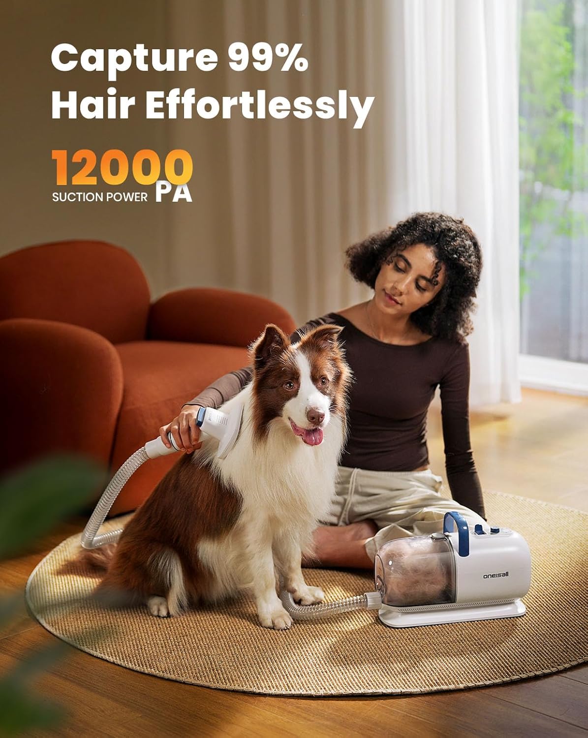 Dog Grooming Vacuum Blow Dryer Clippers 8 Tool Low Noise