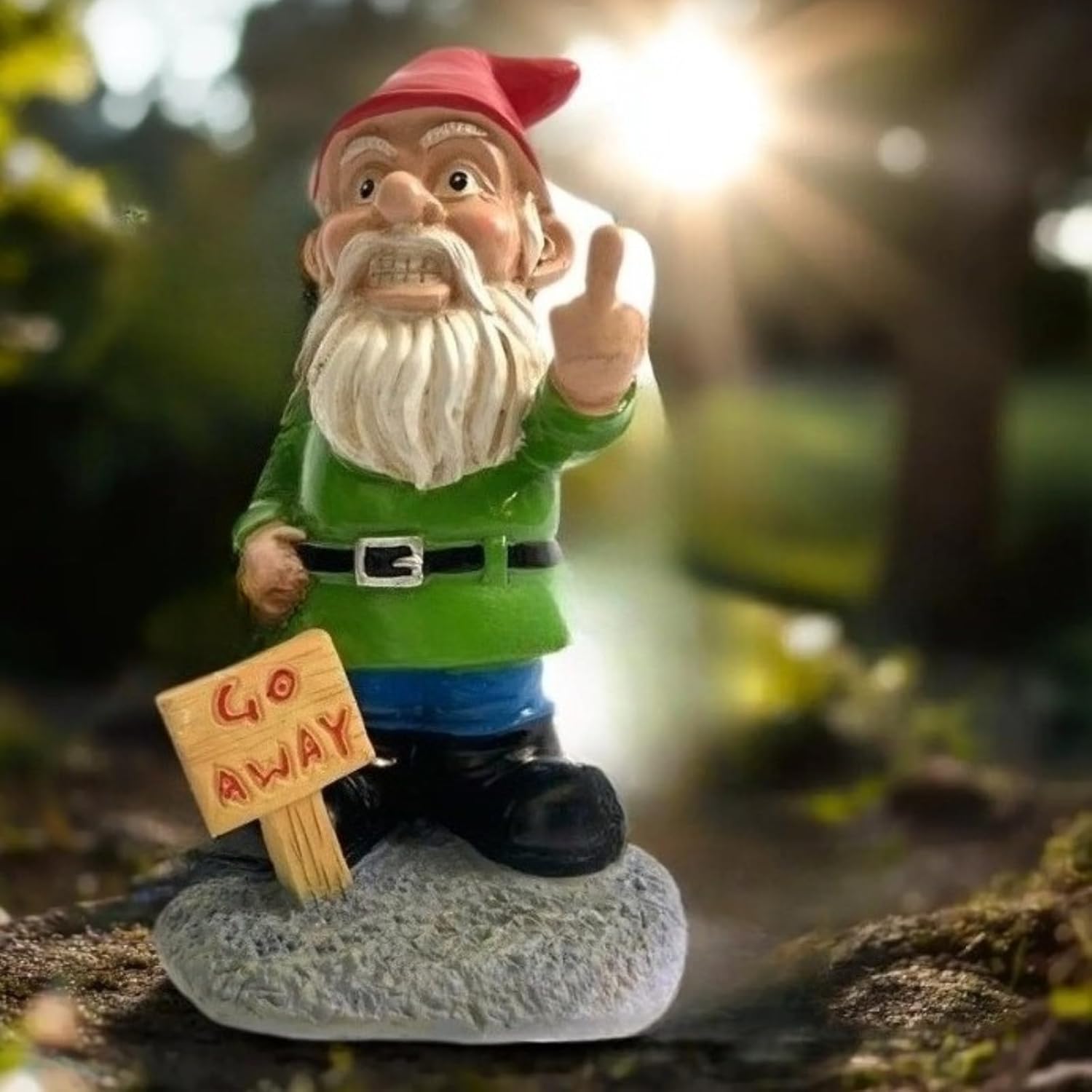 Funny Garden Gnome Statue Resin Outdoor Patio Yard Decor
