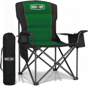 Oversized Camping Chair 450lb Cooler Bag High Back Green
