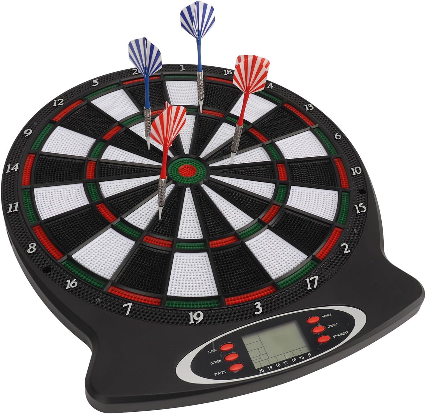 Electronic Dartboard 15in LCD Score Soft Tip Dart Set Family Game