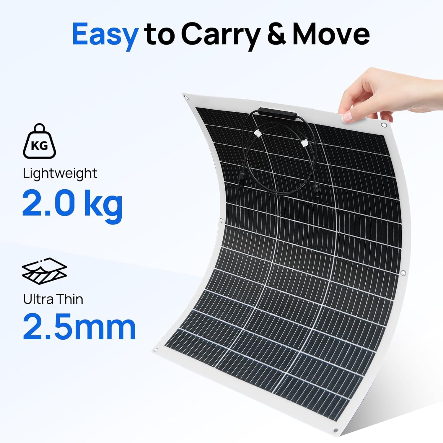 260W Flexible Solar Panel 12V Waterproof RV Boat Roof