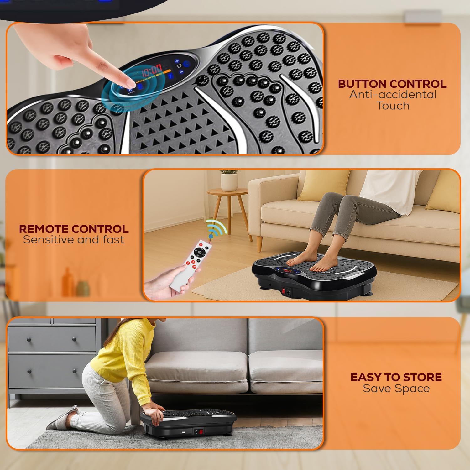 Vibration Plate Exercise Machine Fat Burn Fitness Platform 99 Levels