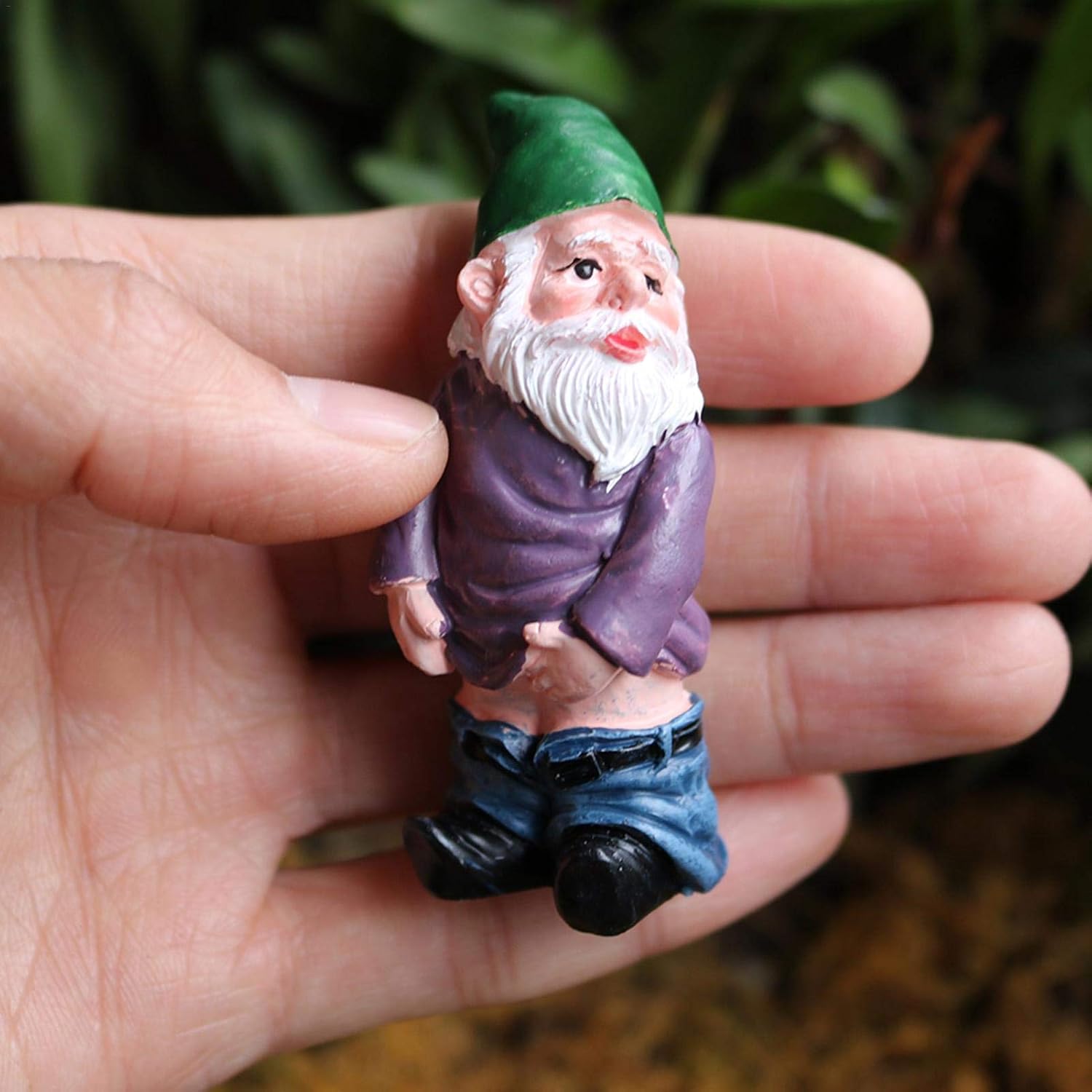 Funny Garden Gnome Statue Resin Outdoor Lawn Patio Decor