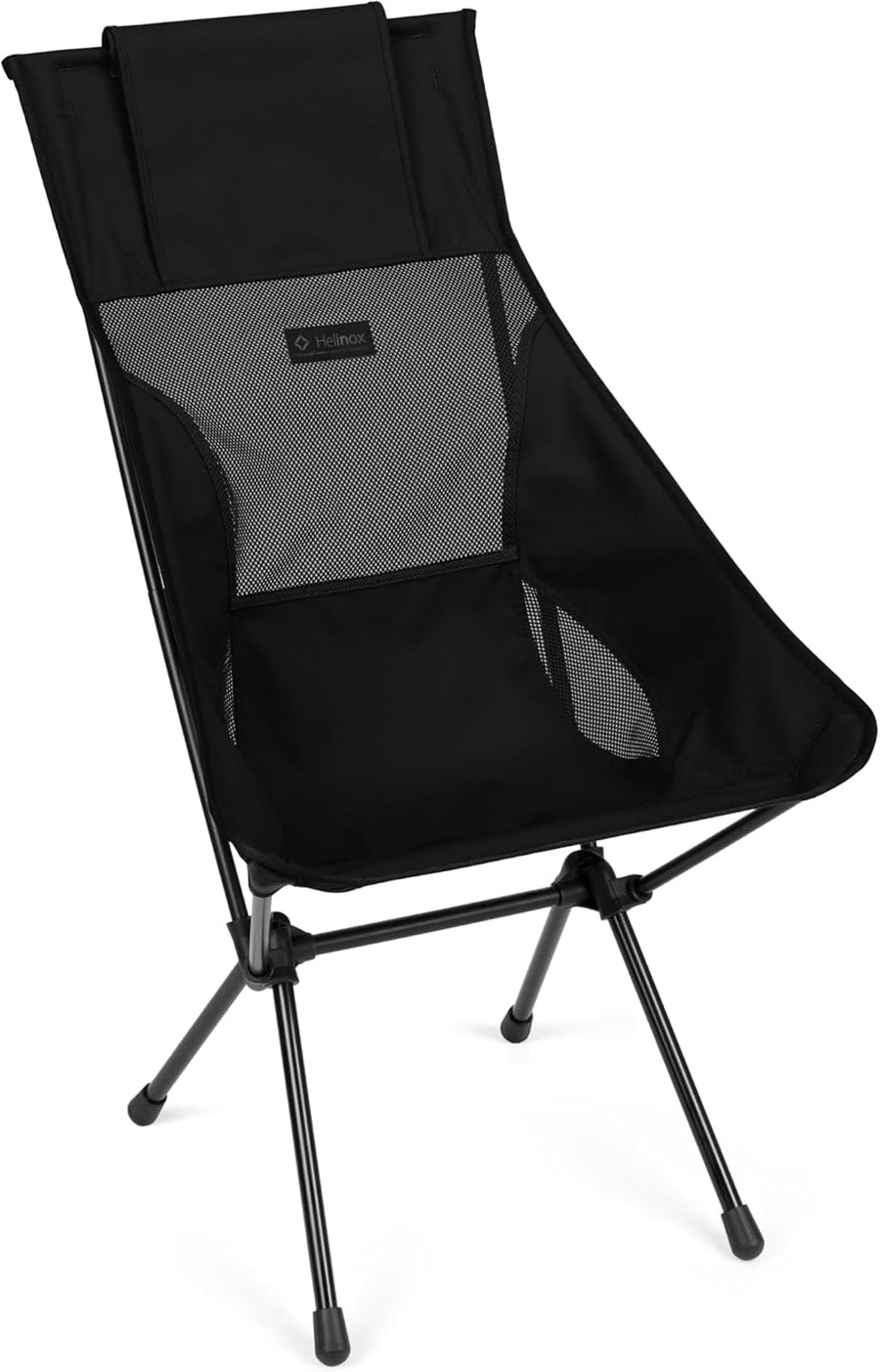 High Back Camping Chair Compact Foldable Black