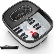 Collapsible Foot Spa Massager Heat Bubble Rollers Timer Bath
