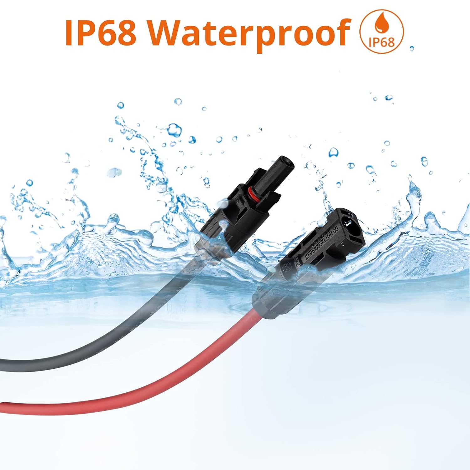 20M Solar Panel Extension Cable 6mm 10AWG IP68 Waterproof