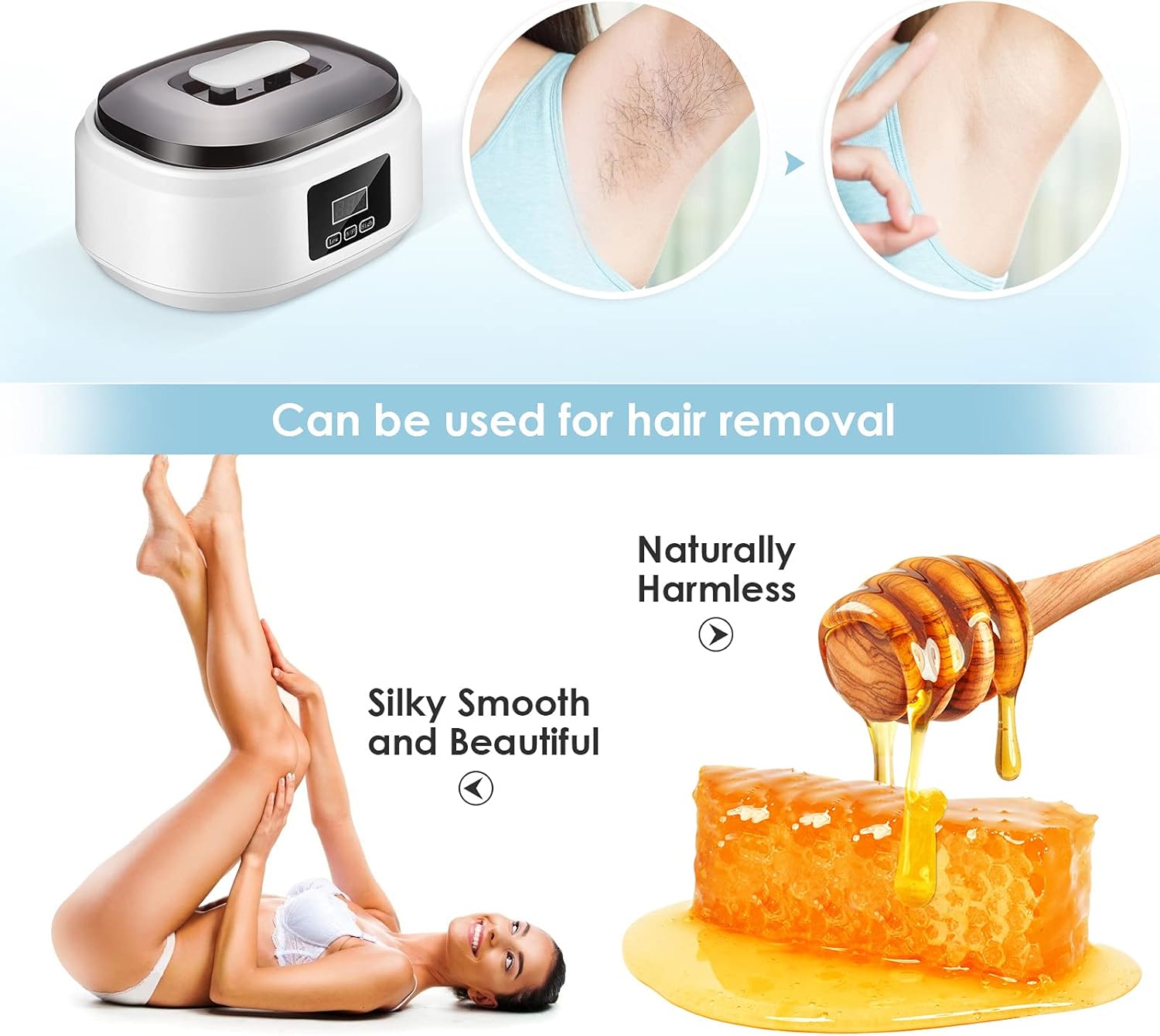 Paraffin Wax Machine Kit Hand Foot Spa Heater Touch Screen Set