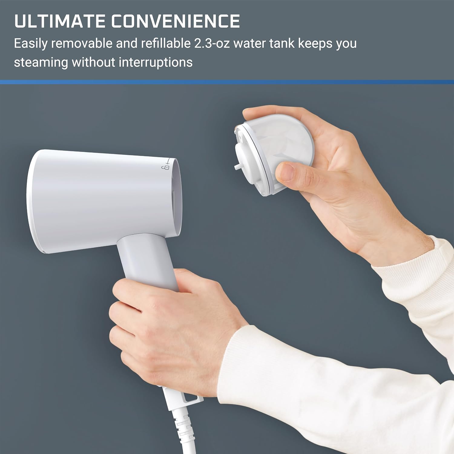 Travel Garment Steamer 1100W Foldable 25s Heat Portable