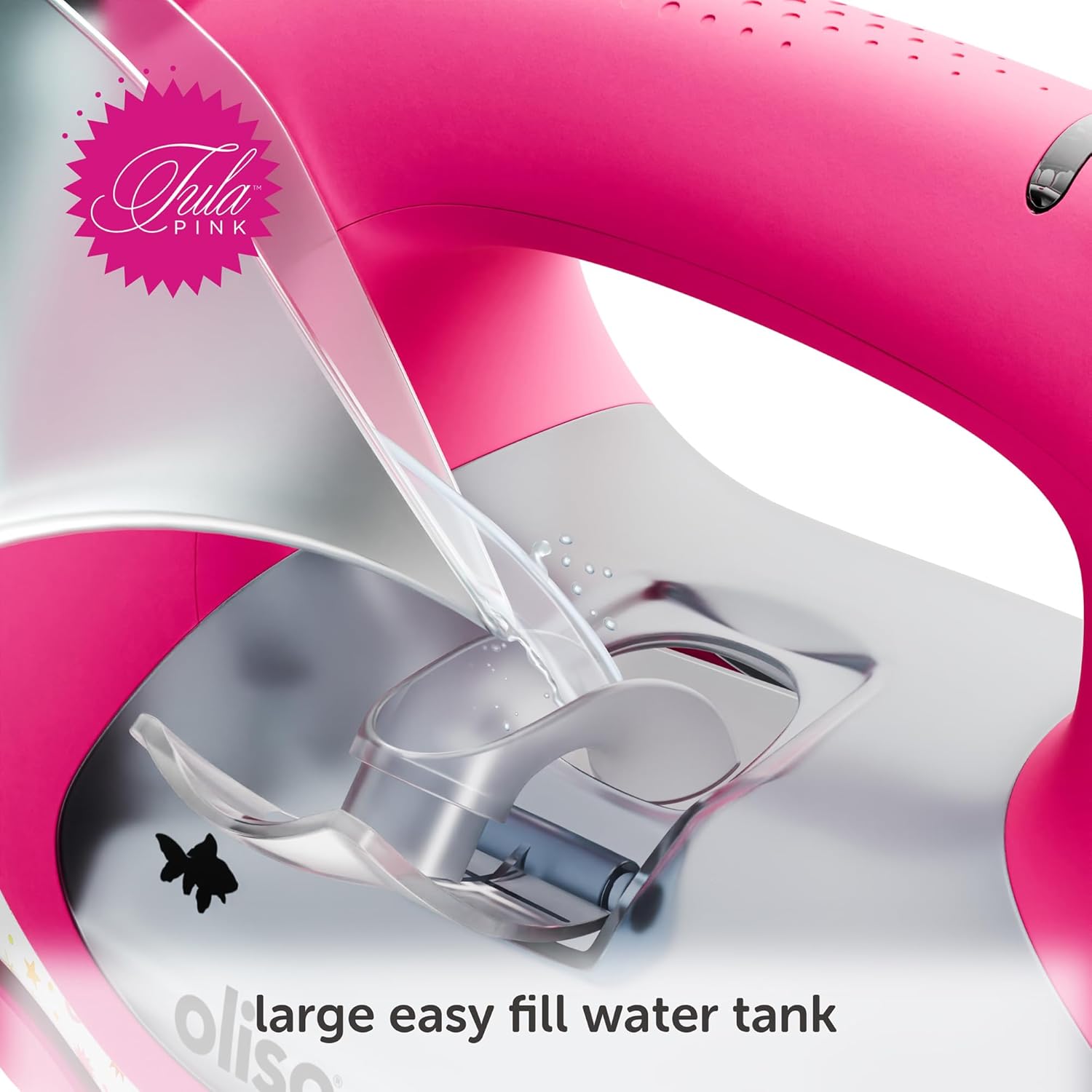 2400W Smart Steam Iron Diamond Ceramic Soleplate Auto Lift
